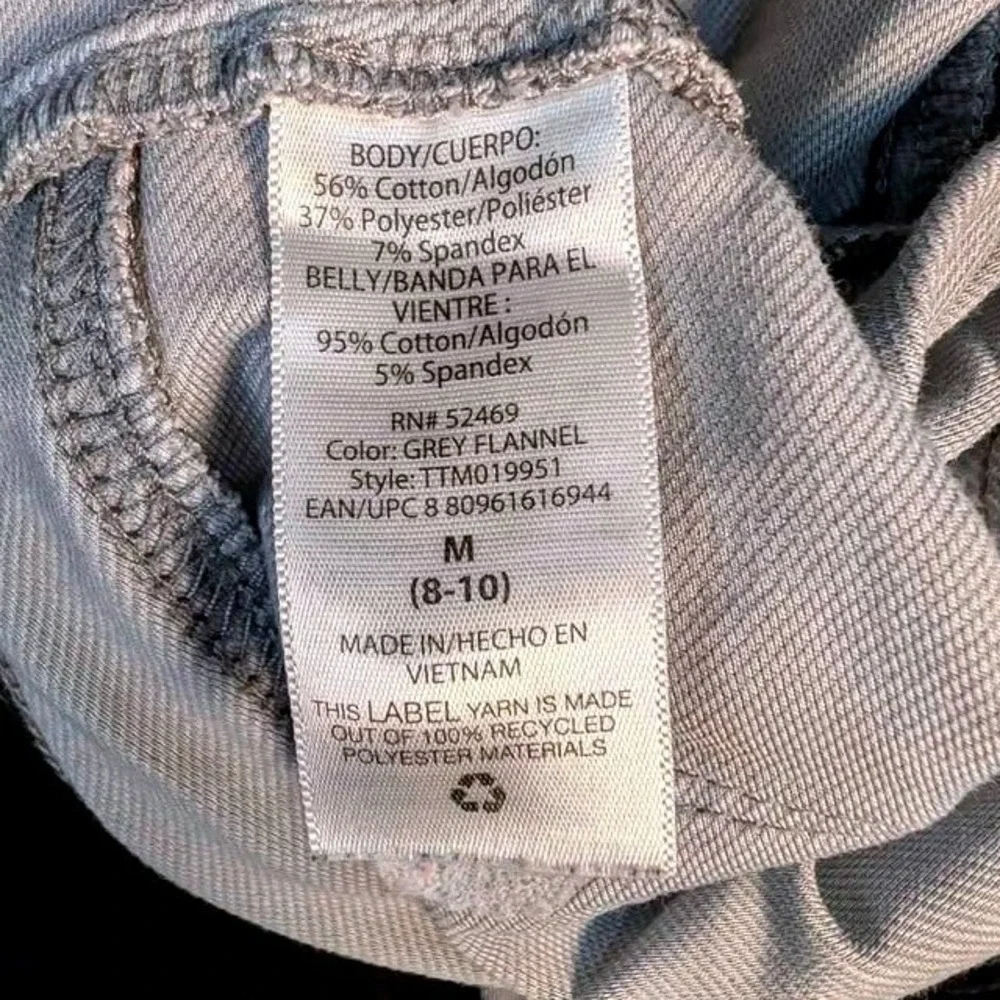 Time and Tru ~ Full Panel Maternity Skinny Jeans ~ Size‎ M 8-10 ~ Grey Denim